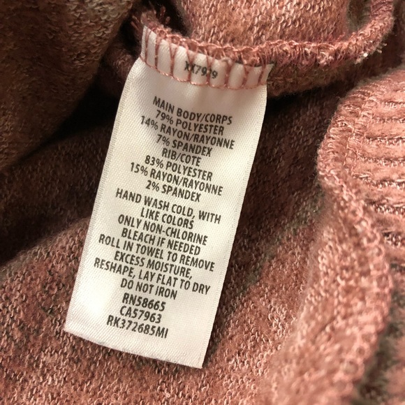 MELROSE AND MARKET Pullover Knitted Raglan Sweater Size XXS Maroon Made in USA - Picture 11 of 11